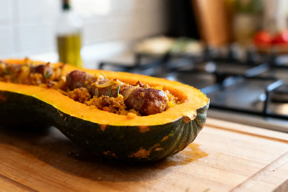 Chair à saucisse pour courge farcie : Recette facile &amp; gourmande