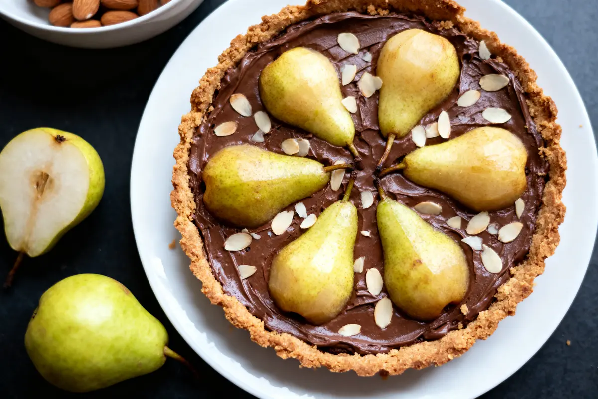 Tarte poire chocolat de Cyril Lignac : La recette facile !